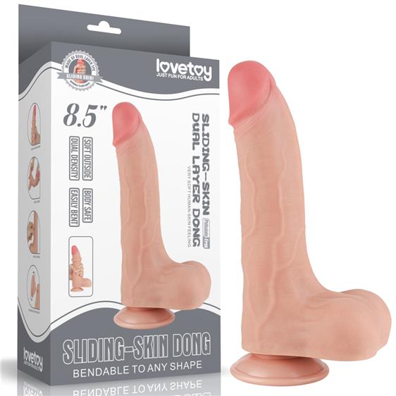 8.5'' Sliding Skin Dual Layer Dong Flesh