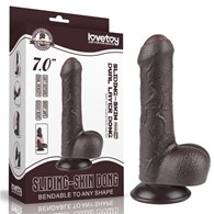 7'' Sliding Skin Dual Layer Dong Black