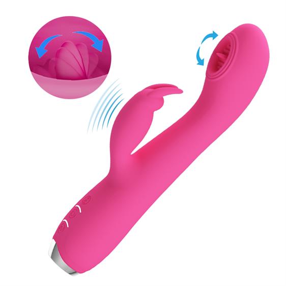 Pretty Love Rachel licking Vibrator Magenta