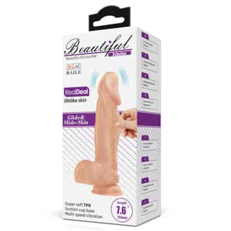 Beautiful Zebulon 7,6   Vibrating Dildo