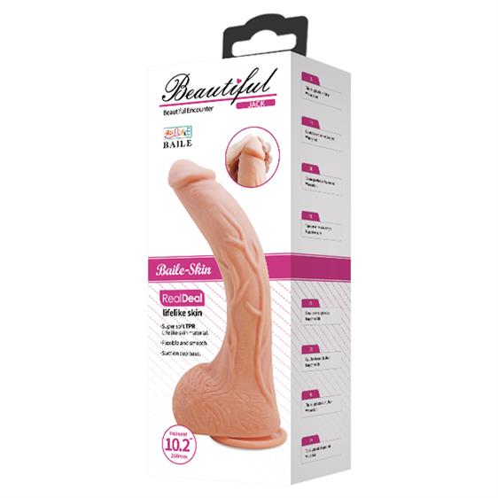 Beautiful Encounter Jack Real Dildo 25cm Flesh