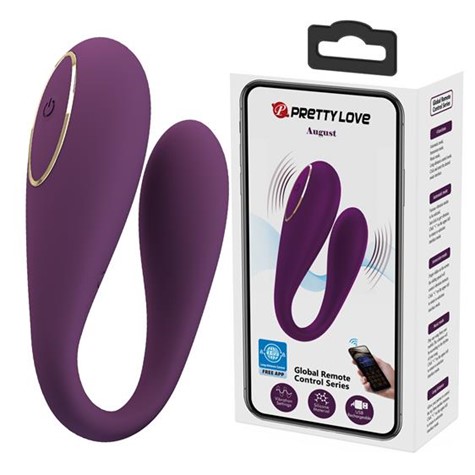 Pretty Love August mobile APP control Vibro Stimulator Purple 
USB