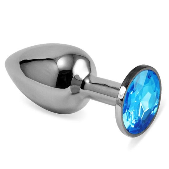 Small Silver Plug Blue