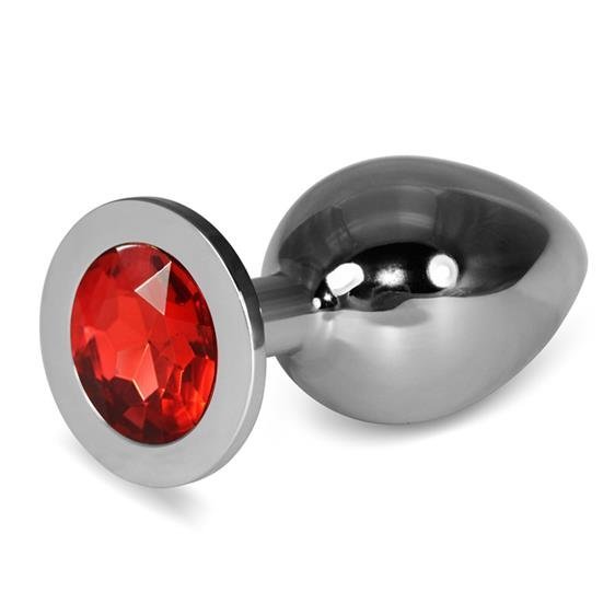 Large Silver Plug Red