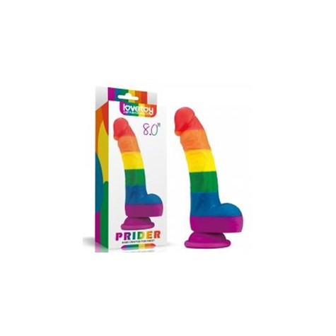 Prider Dildo 8.0'' Colorful