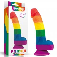 Prider Dildo 8.0'' Colorful