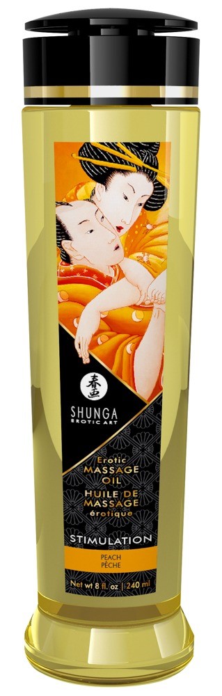Olejek do masażu Stimulation Peach 240ml Shunga — zdjęcie 2