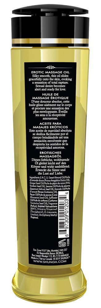 Olejek do masażu Stimulation Peach 240ml Shunga — zdjęcie 3