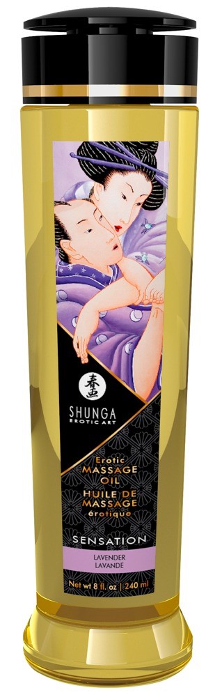 Olejek do masażu Sensation Lavender 240ml Shunga — zdjęcie 2