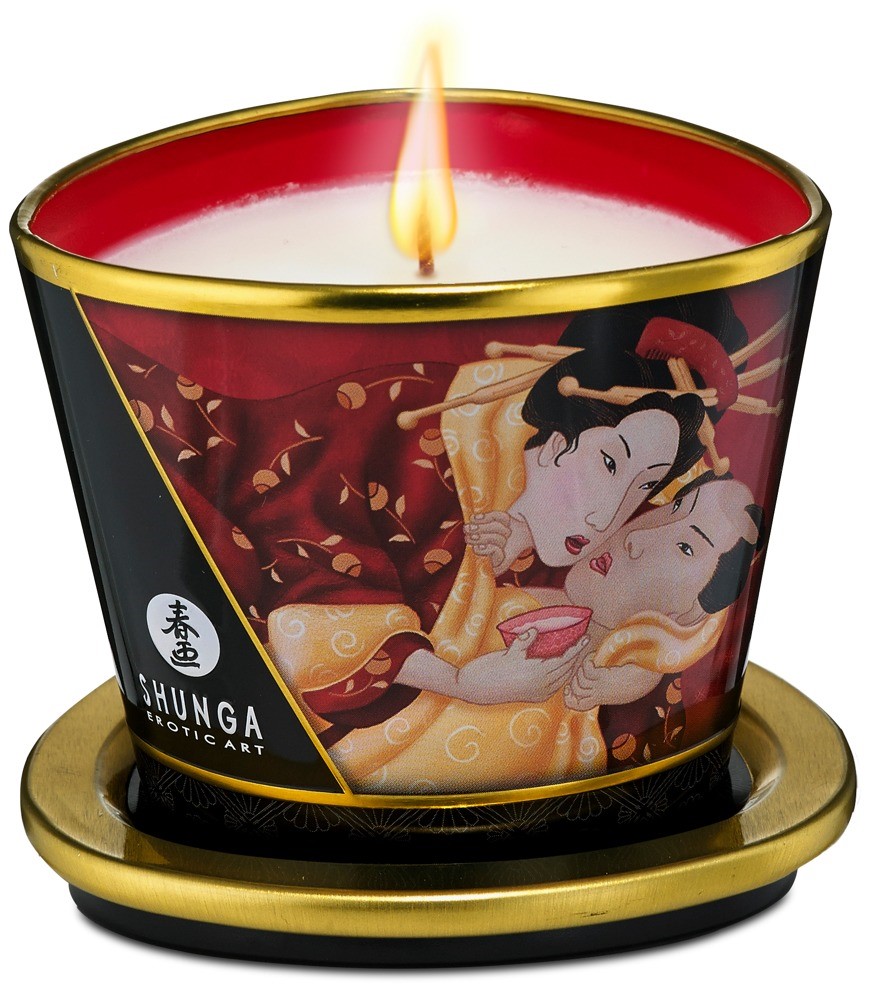 wieca do masa¿u Romance Sparkling Strawberry Wine 170ml Shunga