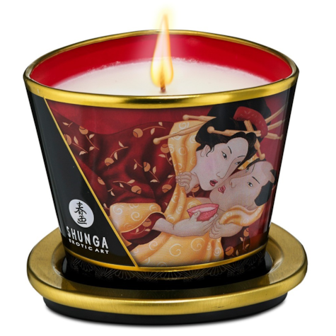 Świeca do masażu Romance Sparkling Strawberry Wine 170ml Shunga