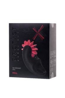 Erotist Mill vibro ring, silicone, black, 8.5 cm, O 2.6 cm