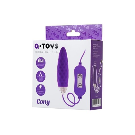 A-TOYS, Vibro egg 'Cony', with control panel, silicone, violet