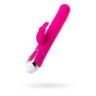 JOS BALLE, Vibrator with clitoral stimulator with moving balls, silicone, pink, 23 cm