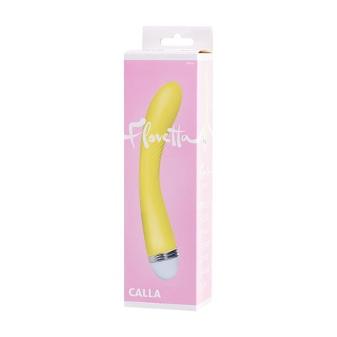 Vibrator Flovetta by Toyfa Calla, silicone, yellow, 22 cm