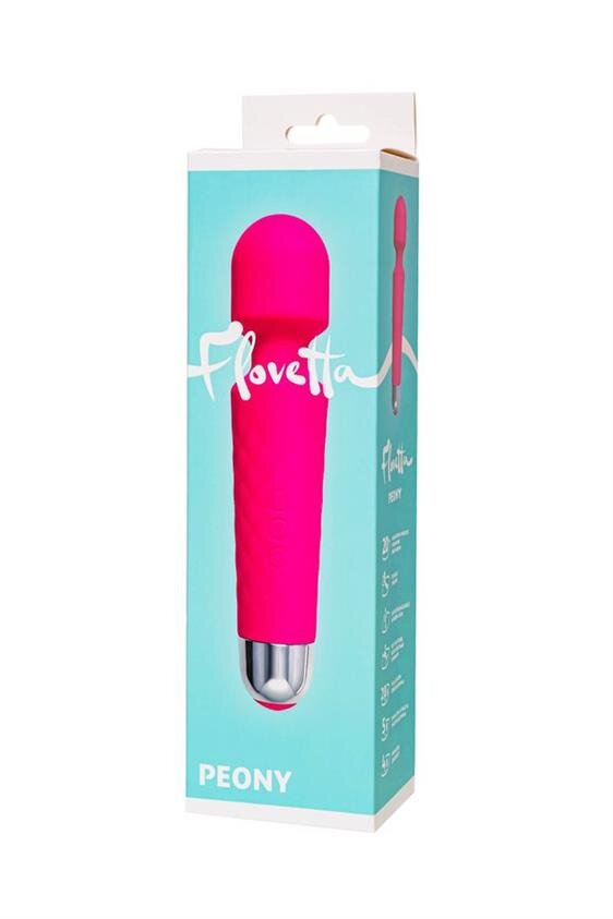 Flovetta Peony Vibrating massager, silicone, pink, 20.5 cm