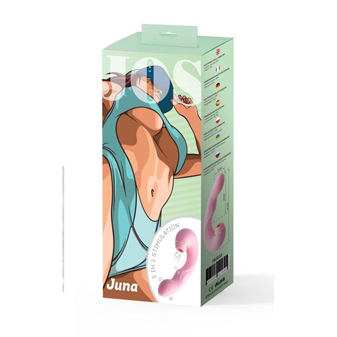 JOS Multifunctional clitoral stimulator JUNA, pink, 15 cm