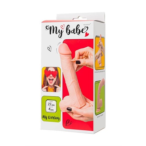 My Babe My Darling Realistic Dildo, TPE, Nude, 22 cm