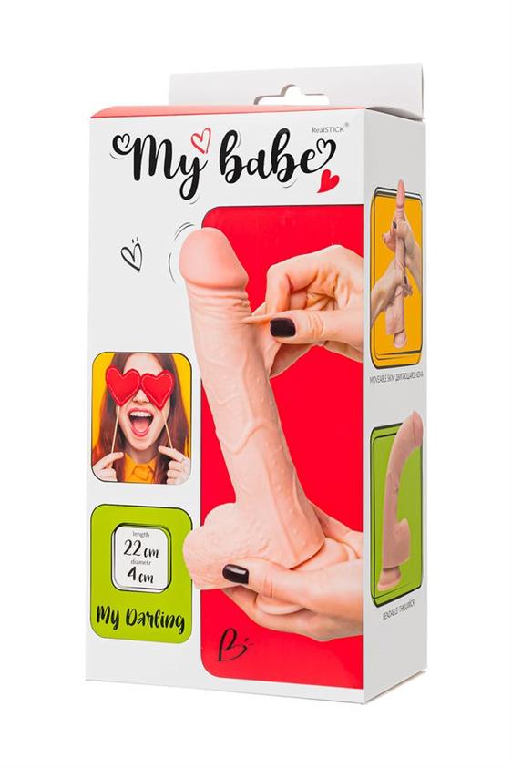 My Babe My Darling Realistic Dildo, TPE, Nude, 22 cm