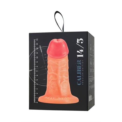 Realistic dildo Caliber 14/5 , PVC, flesh,  length 14cm, diameter 5cm