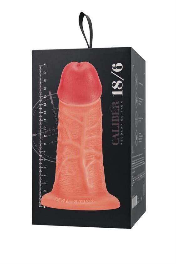 Realistic dildo Caliber 18/6 , PVC, flesh,  length 18cm, diameter 6cm