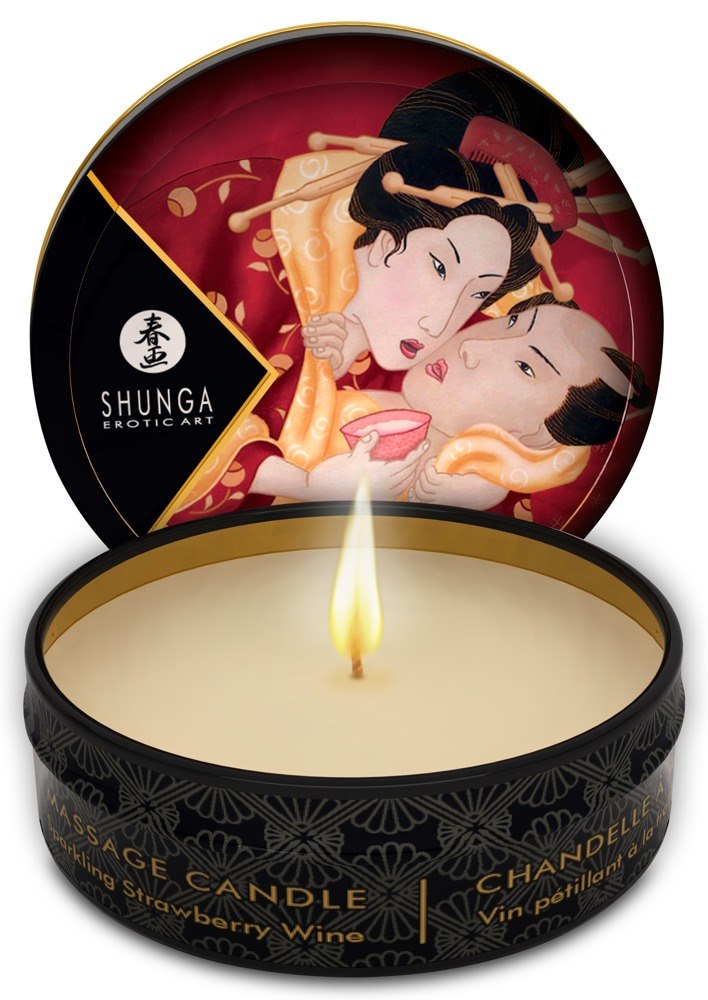 wieca do masa¿u Romance Sparkling Strawberry Wine 30ml Shunga