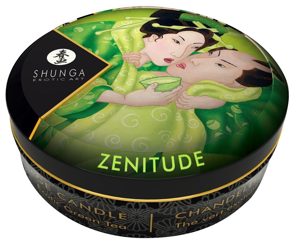 Świeca do masażu Zenitude Exotic Green Tea 30ml Shunga — zdjęcie 2