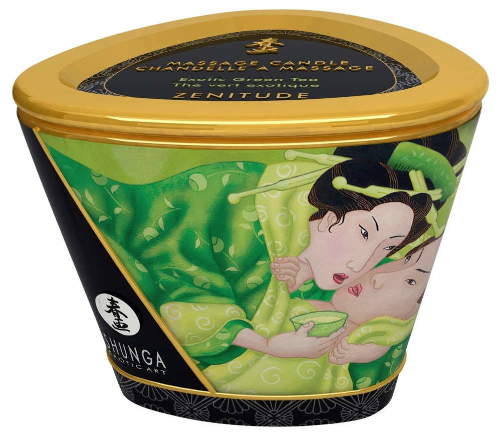 Świeca do masażu Zenitude Exotic Green Tea 170ml Shunga — zdjęcie 2