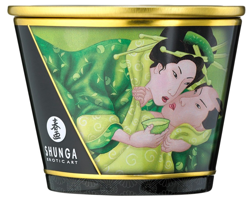 Świeca do masażu Zenitude Exotic Green Tea 170ml Shunga — zdjęcie 3
