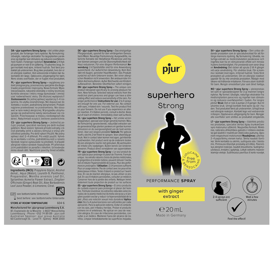 Spray opóźniający Superhero Strong 20ml Pjur — zdjęcie 5