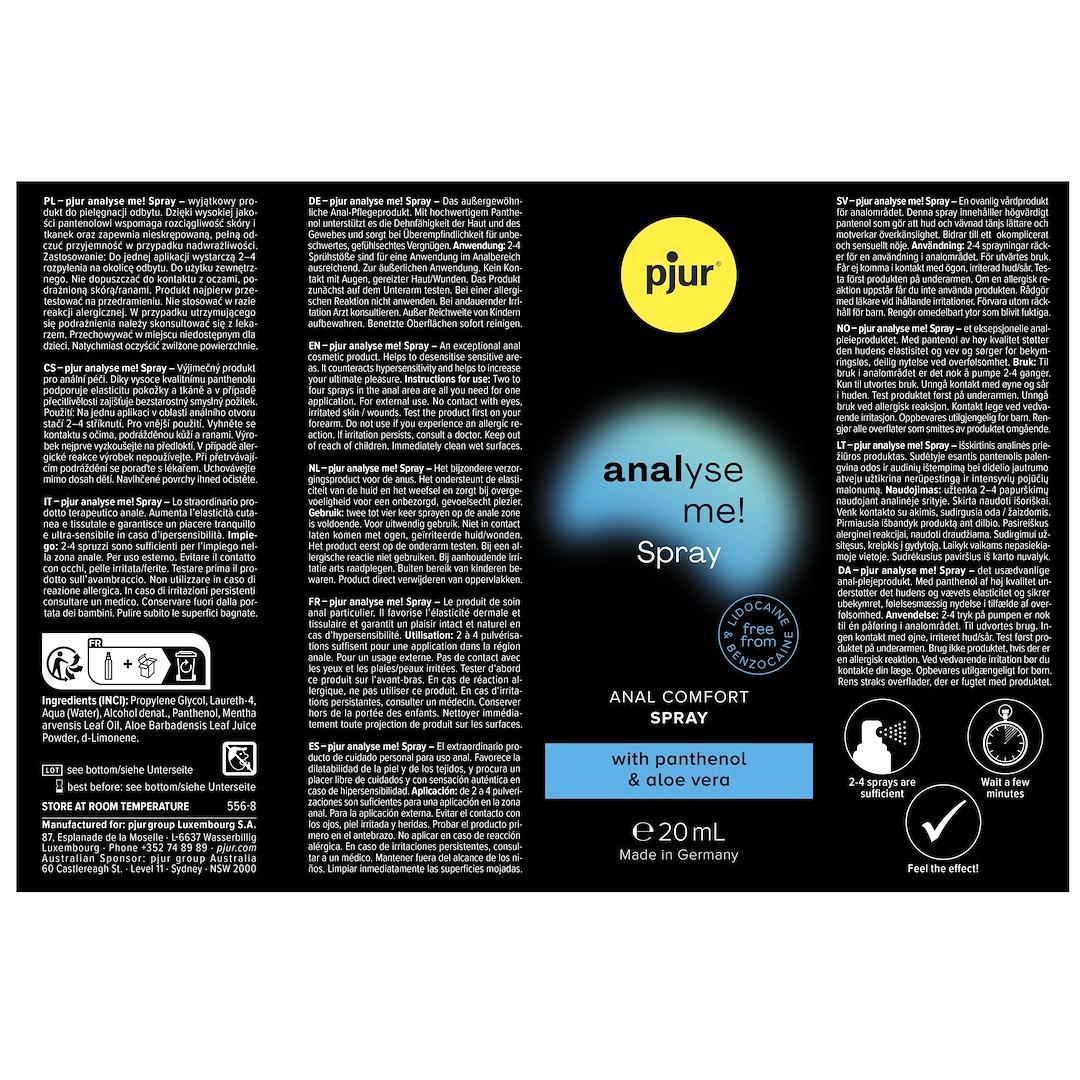 Spray analny znieczulający Analysme! 20ml Pjur — zdjęcie 5