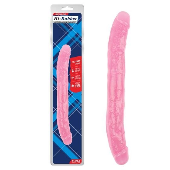 Hi-Rubber 12.8 Inch DoubleDildo-Pink