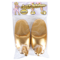 Złote kapcie z ozdobami