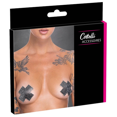 Nipple Jewellery cross black
