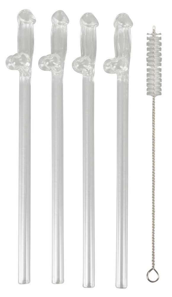 Glass Drinking Straw Willy x 4 — zdjęcie 2