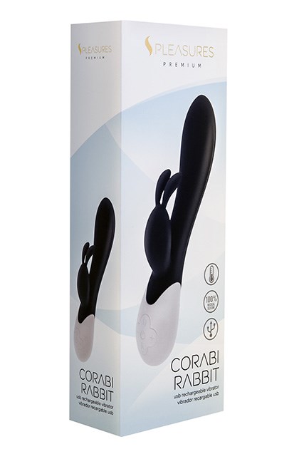 S Pleasures Premium Line - Corabi Rabbit Vibrator Black