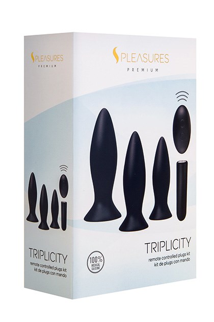 S Pleasures Premium Line - S Pleasures Premium Triplicity Plugs Kit Black