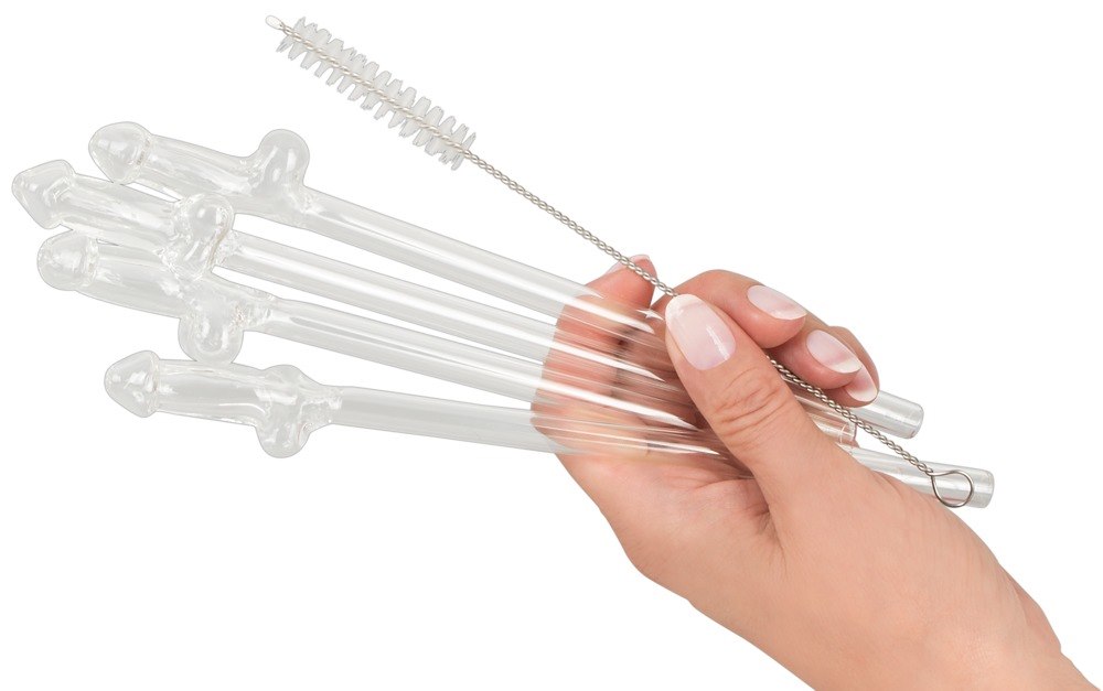 Glass Drinking Straw Willy x 4 — zdjęcie 3