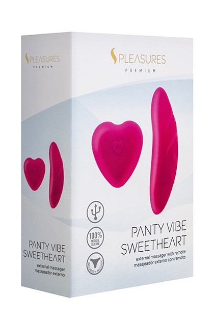 S Pleasures Premium Line - S Pleasures Premium Panty Vibe Sweetheart External Massager Pink
