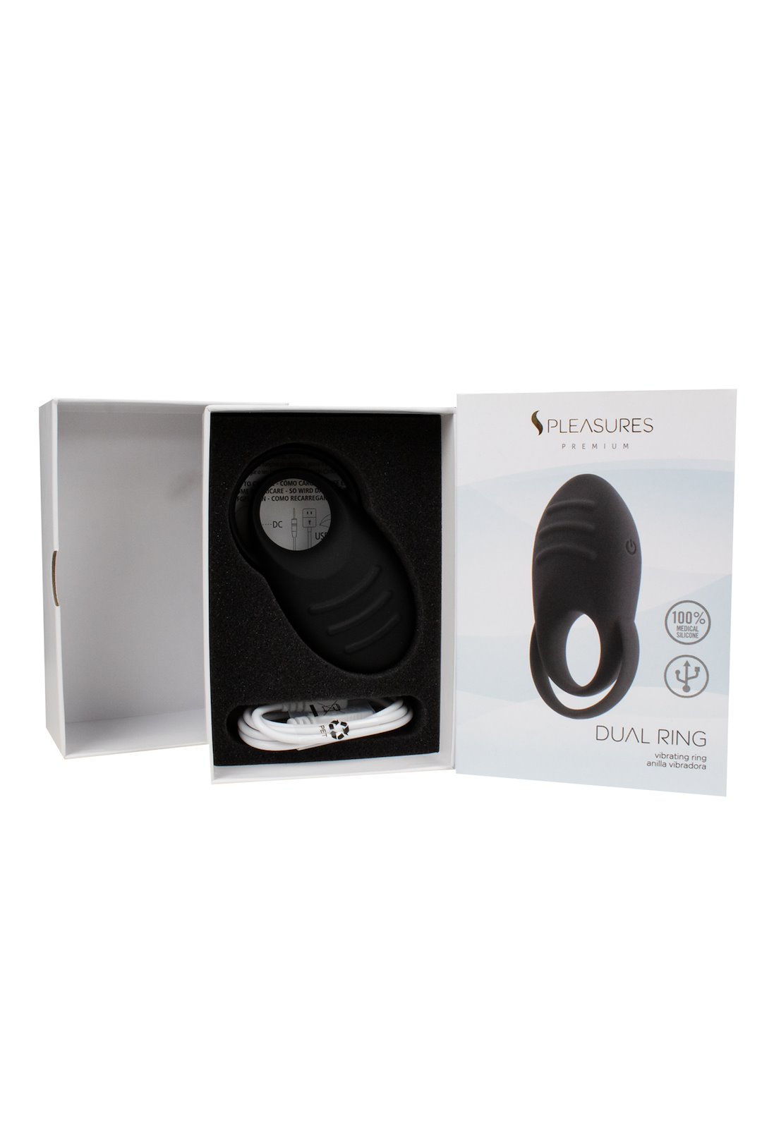 DUAL COCK RING - BLACK — zdjęcie 4