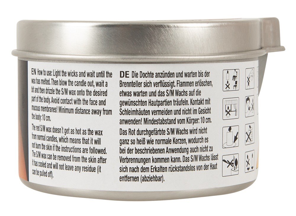 Świeca S/M w puszce czerwona 100 ml — zdjęcie 5