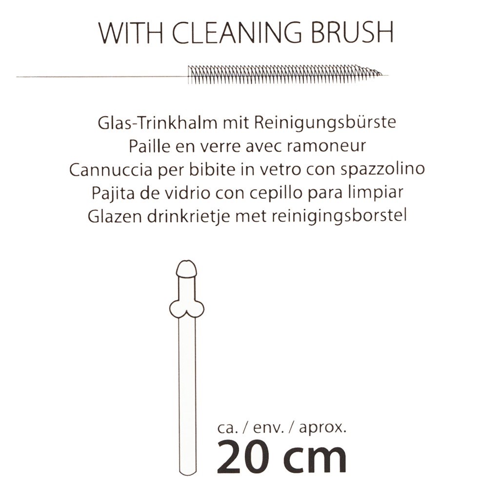Glass Drinking Straw Willy x 4 — zdjęcie 7