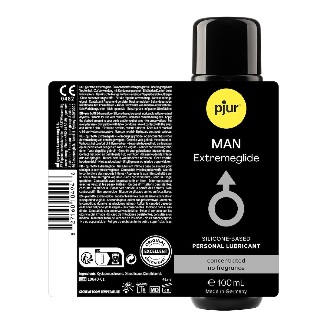 Lubrykant nawilżający na długi dystans na bazie silikonu Man Premium Extremeglide 100ml Pjur — zdjęcie 2