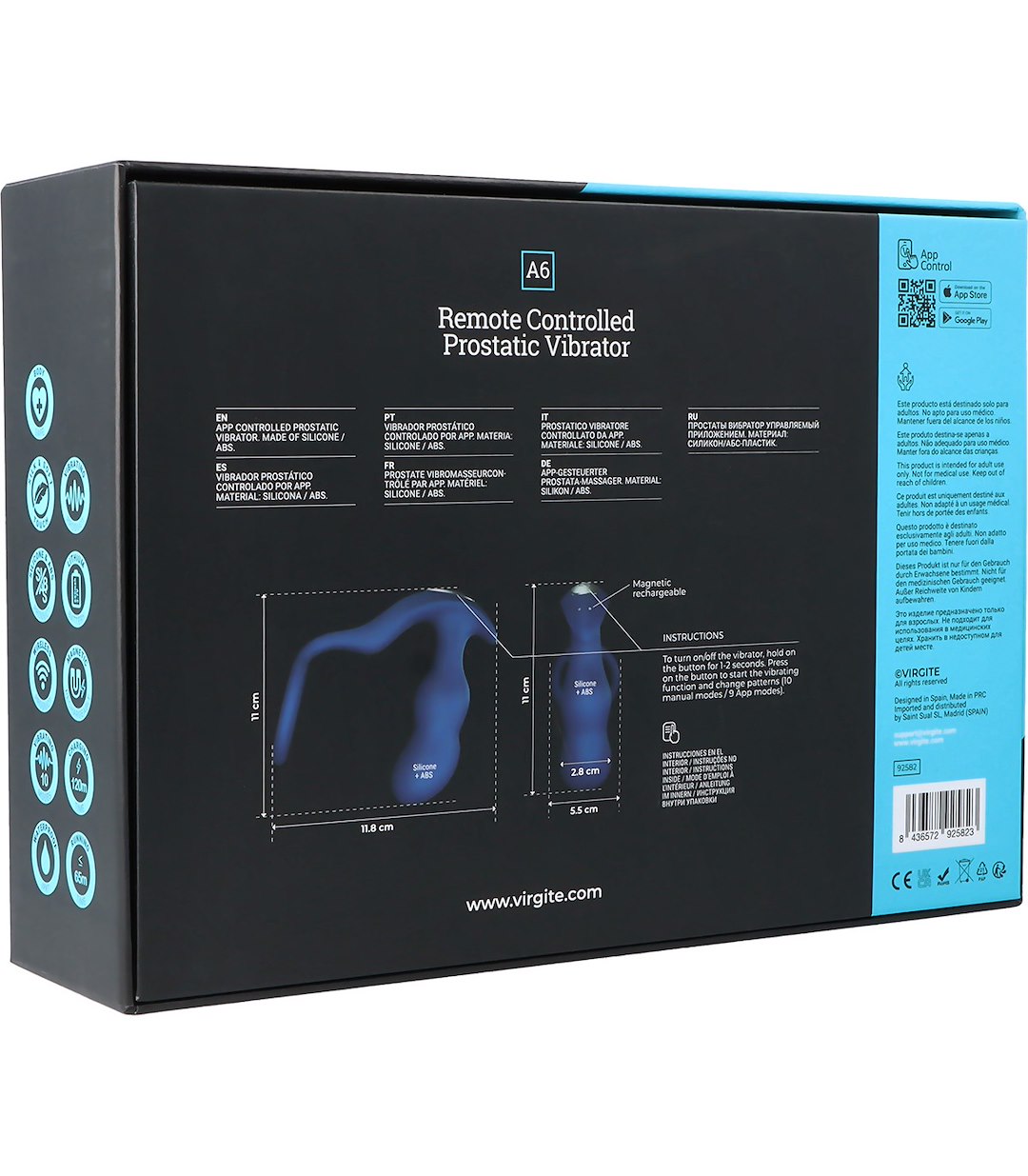 A6 REMOTE CONTROLLED PROSTATIC VIBRATOR — zdjęcie 3