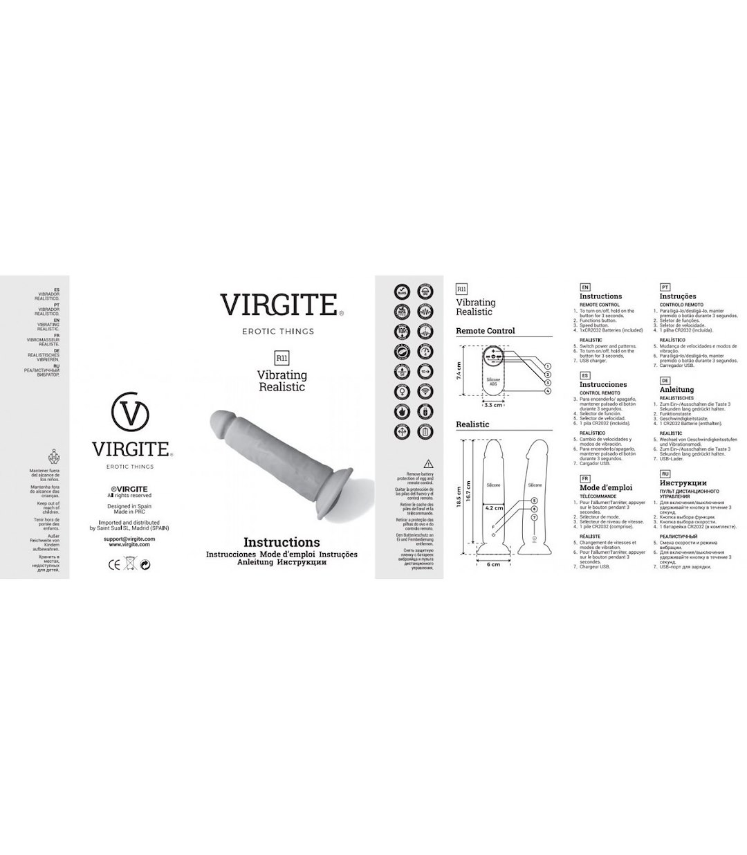 REALISTIC VIBRATOR "R11" PINK 14.4CM W/ — zdjęcie 2