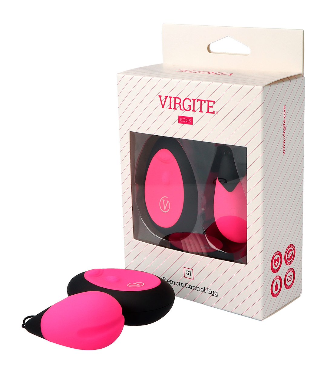 G1 RECHARGEABLE PINK EGG WITH REMOTE CONTROL — zdjęcie 2