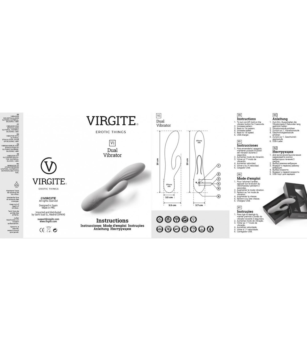 RECHARGEABLE VIBRATOR V1 PURPLE — zdjęcie 2