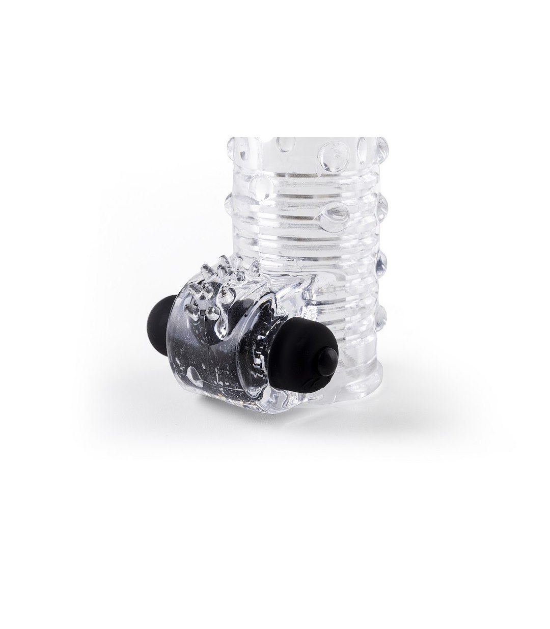 REALISTIC PENIS SHEATH S11 TRANSPARENT 15'5 CM W/ VIBRATION — zdjęcie 3