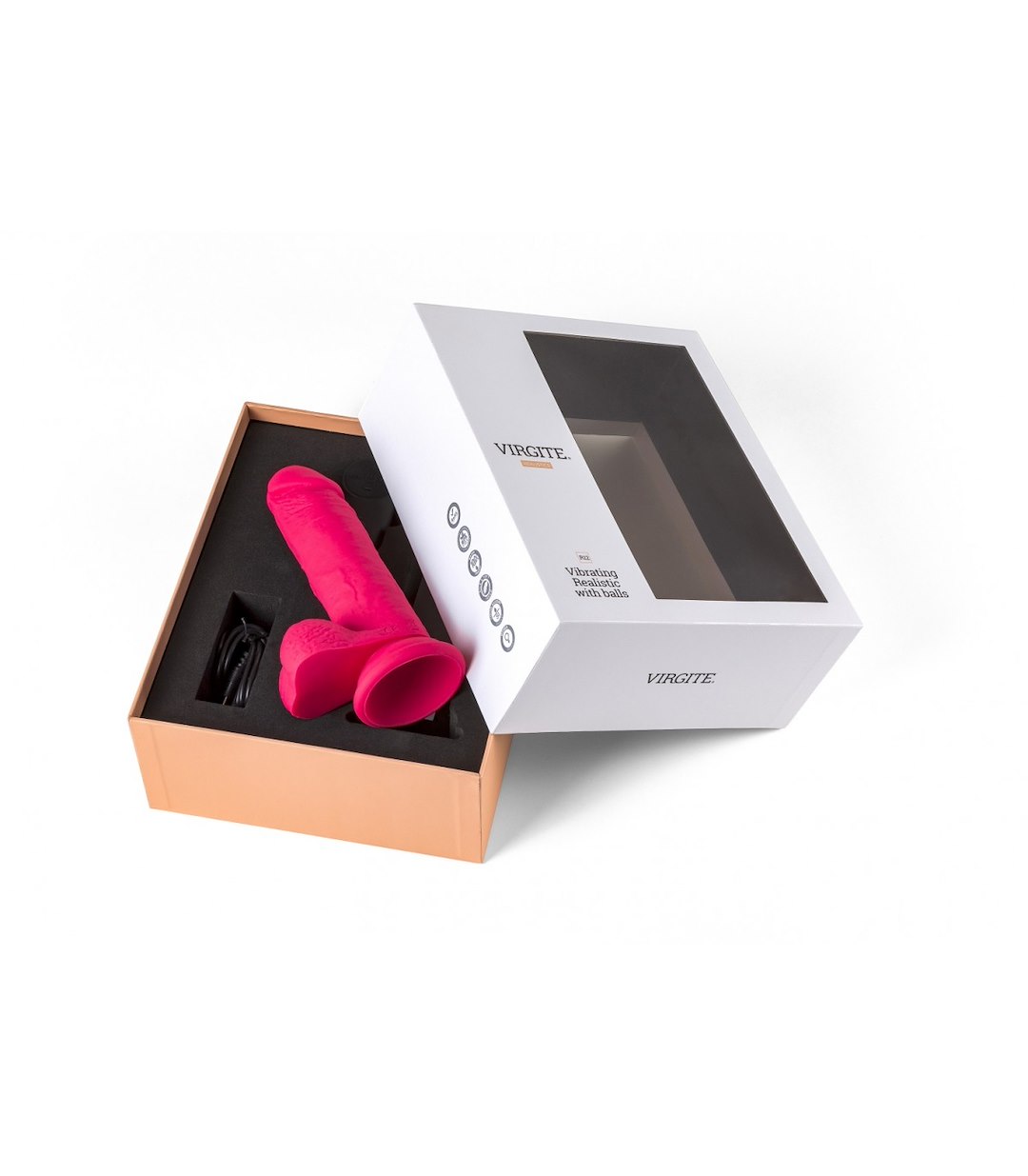 REALISTIC VIBRATOR "R12" PINK 14.4CM W/ — zdjęcie 3