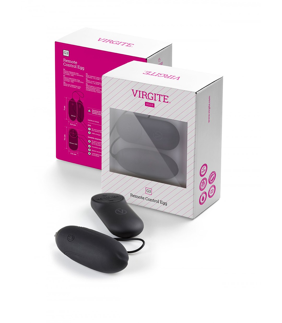 BLACK RECHARGEABLE VIBRATING EGG G3 — zdjęcie 3